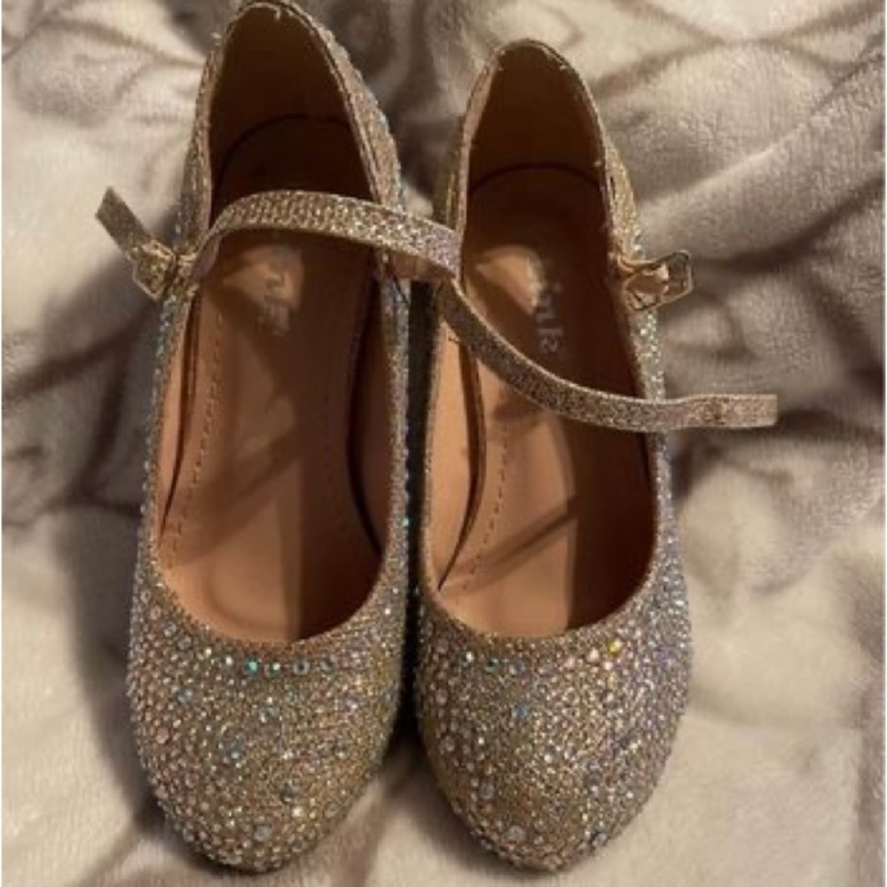 Rhinestone Heeled Dress Shoes